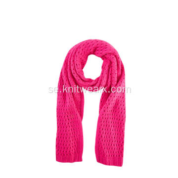 Girl&#39;s Sticked Pointelle Warm Scarf